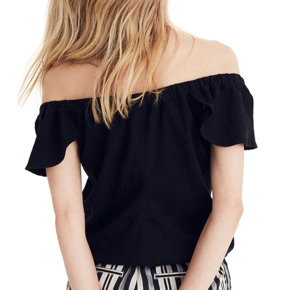 Madewell Texture & Thread Off the Shoulder Top - Picture 4 of 6